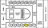 This is a map of the layout of the property.  Cottage 5 is highlighted.