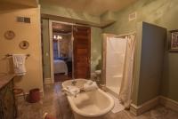 French Suite private bath with claw foot tub and shower